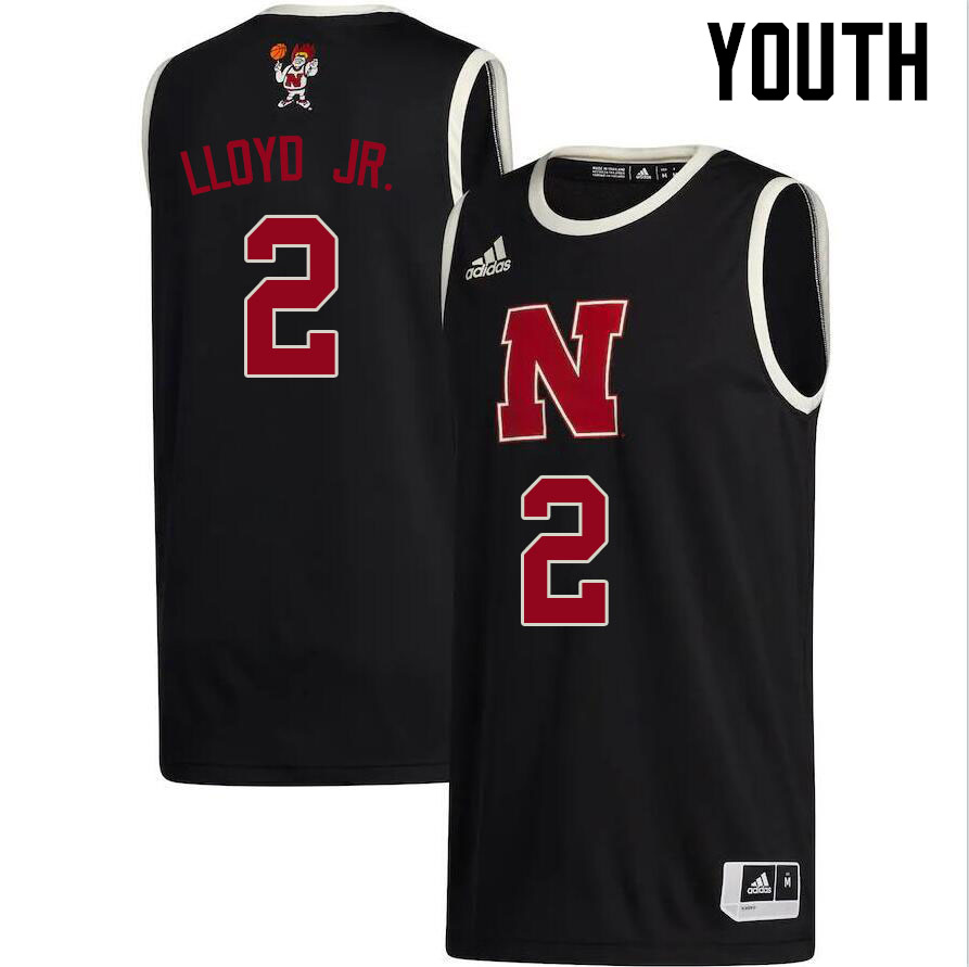 Youth #2 Ramel Lloyd Jr. Nebraska Cornhuskers College Basketball Jerseys Sale-Black - Click Image to Close